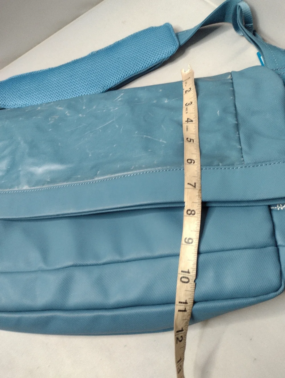 Piquadro Blue Multi Pocket Commuter Messenger City Bag Laptop Z